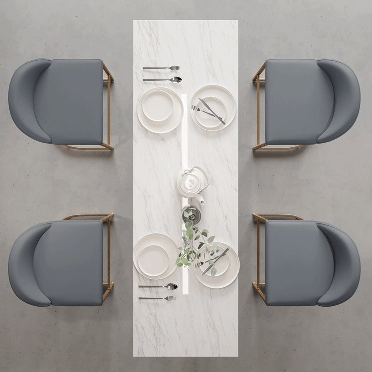 Sintered Stone Bar Table Set 1/2/5 Pieces Indoor White Bar Table with Low Back Bar Stools Clearhalo 'Bar Furniture' 'furn' 'furn_home_bar_bar_sets' 'Furniture' 'Home Bars & Bar Sets' 'home_bar_bar_sets' 'Kitchen & Dining Furniture' 5690275