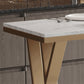 Sintered Stone Bar Table Set 1/2/5 Pieces Indoor White Bar Table with Low Back Bar Stools Clearhalo 'Bar Furniture' 'furn' 'furn_home_bar_bar_sets' 'Furniture' 'Home Bars & Bar Sets' 'home_bar_bar_sets' 'Kitchen & Dining Furniture' 5690278