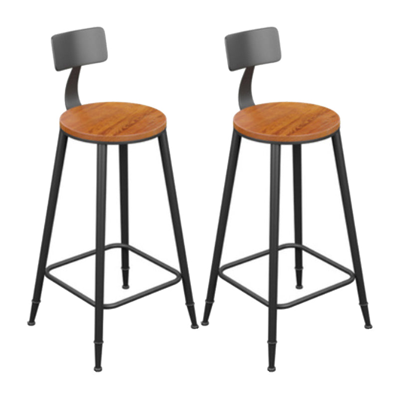 Industrial Wooden Bar Table Set 1/2/4/5 Pieces Rectangle Bar Table and Backless Bar Stools Wood 29"H Stools (Set of 2) Clearhalo 'Bar Furniture' 'furn' 'furn_home_bar_bar_sets' 'Furniture' 'Home Bars & Bar Sets' 'home_bar_bar_sets' 'Kitchen & Dining Furniture' 5690297
