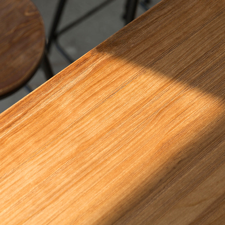 Industrial Wooden Bar Table Set 1/2/4/5 Pieces Rectangle Bar Table and Backless Bar Stools Clearhalo 'Bar Furniture' 'furn' 'furn_home_bar_bar_sets' 'Furniture' 'Home Bars & Bar Sets' 'home_bar_bar_sets' 'Kitchen & Dining Furniture' 5690298