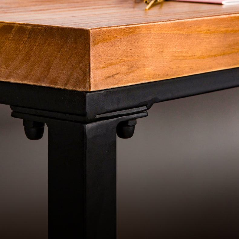 Industrial Wooden Bar Table Set 1/2/4/5 Pieces Rectangle Bar Table and Backless Bar Stools Clearhalo 'Bar Furniture' 'furn' 'furn_home_bar_bar_sets' 'Furniture' 'Home Bars & Bar Sets' 'home_bar_bar_sets' 'Kitchen & Dining Furniture' 5690299