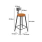 Industrial Wooden Bar Table Set 1/2/4/5 Pieces Rectangle Bar Table and Backless Bar Stools Clearhalo 'Bar Furniture' 'furn' 'furn_home_bar_bar_sets' 'Furniture' 'Home Bars & Bar Sets' 'home_bar_bar_sets' 'Kitchen & Dining Furniture' 5690314