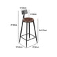 Industrial Wooden Bar Table Set 1/2/4/5 Pieces Rectangle Bar Table and Backless Bar Stools Clearhalo 'Bar Furniture' 'furn' 'furn_home_bar_bar_sets' 'Furniture' 'Home Bars & Bar Sets' 'home_bar_bar_sets' 'Kitchen & Dining Furniture' 5690315