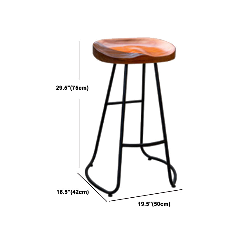 Industrial Wooden Bar Table Set 1/2/4/5 Pieces Rectangle Bar Table and Backless Bar Stools Clearhalo 'Bar Furniture' 'furn' 'furn_home_bar_bar_sets' 'Furniture' 'Home Bars & Bar Sets' 'home_bar_bar_sets' 'Kitchen & Dining Furniture' 5690316