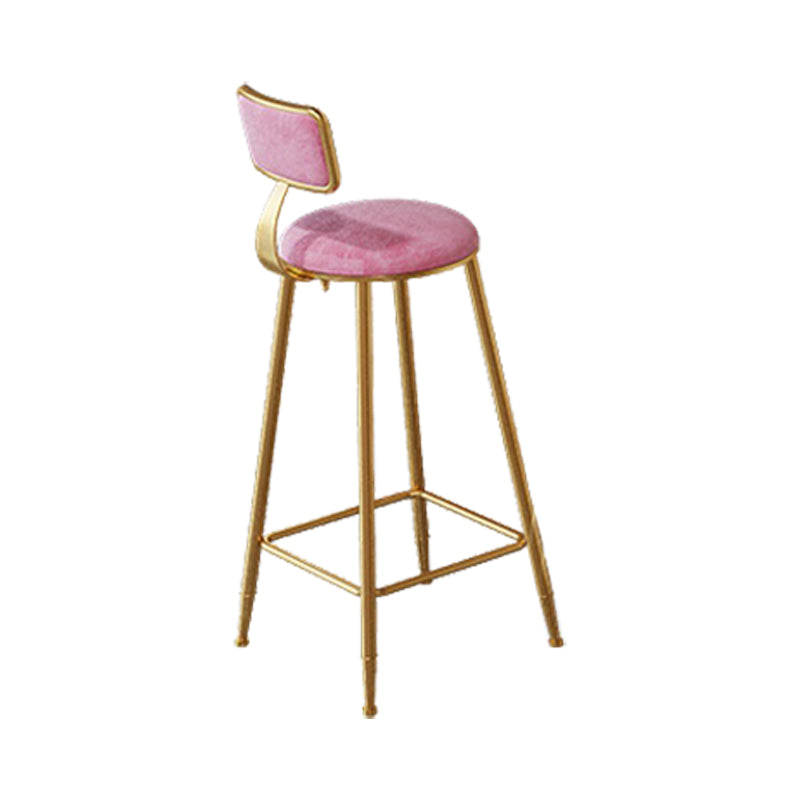Rectangle Bar Table and Stools 1/4/7 Pieces Sintered Stone Bar Table with Low Back Stools Pink 30"H Stool (Single) Clearhalo 'Bar Furniture' 'furn' 'furn_home_bar_bar_sets' 'Furniture' 'Home Bars & Bar Sets' 'home_bar_bar_sets' 'Kitchen & Dining Furniture' 5690319