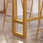 Rectangle Bar Table and Stools 1/4/7 Pieces Sintered Stone Bar Table with Low Back Stools Clearhalo 'Bar Furniture' 'furn' 'furn_home_bar_bar_sets' 'Furniture' 'Home Bars & Bar Sets' 'home_bar_bar_sets' 'Kitchen & Dining Furniture' 5690326