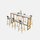 Rectangle Bar Table and Stools 1/4/7 Pieces Sintered Stone Bar Table with Low Back Stools Clearhalo 'Bar Furniture' 'furn' 'furn_home_bar_bar_sets' 'Furniture' 'Home Bars & Bar Sets' 'home_bar_bar_sets' 'Kitchen & Dining Furniture' 5690328