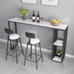 1/2/3 Pieces Bar Table Set Modern Rectangle Sintered Stone Bar Table with Low Back Stools Clearhalo 'Bar Furniture' 'furn' 'furn_home_bar_bar_sets' 'Furniture' 'Home Bars & Bar Sets' 'home_bar_bar_sets' 'Kitchen & Dining Furniture' 5690391