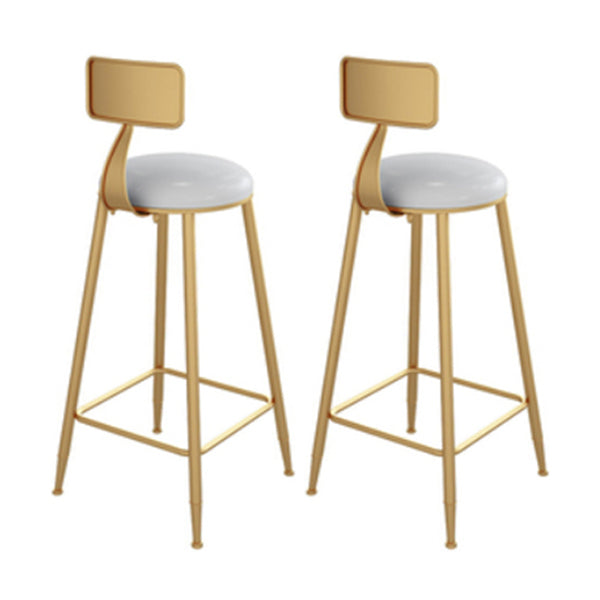 1/2/3 Pieces Bar Table Set Modern Rectangle Sintered Stone Bar Table with Low Back Stools Gold 30"H Stools (Set of 2) Clearhalo 'Bar Furniture' 'furn' 'furn_home_bar_bar_sets' 'Furniture' 'Home Bars & Bar Sets' 'home_bar_bar_sets' 'Kitchen & Dining Furniture' 5690393