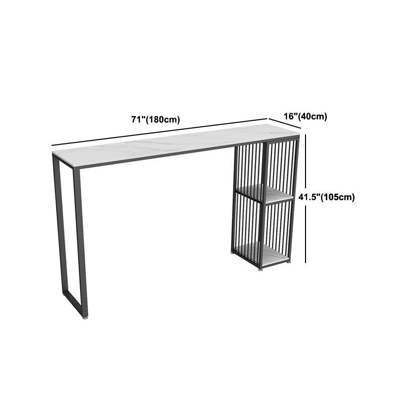 1/2/3 Pieces Bar Table Set Modern Rectangle Sintered Stone Bar Table with Low Back Stools Clearhalo 'Bar Furniture' 'furn' 'furn_home_bar_bar_sets' 'Furniture' 'Home Bars & Bar Sets' 'home_bar_bar_sets' 'Kitchen & Dining Furniture' 5690408
