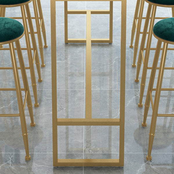 Mesa de bar de piedra sinterizada rectangular, taburetes sin brazos de lujo, juego de mesa de bar de 1/4/7 piezas