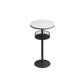 Glam Stone Bar Table Set 1/3 Pieces Round Counter Table for Indoor Black-White 22"L x 22"W Clearhalo 'Bar Furniture' 'furn' 'furn_home_bar_bar_sets' 'Furniture' 'Home Bars & Bar Sets' 'home_bar_bar_sets' 'Kitchen & Dining Furniture' 5690439