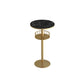 Glam Stone Bar Table Set 1/3 Pieces Round Counter Table for Indoor Black-Gold 22"L x 22"W Clearhalo 'Bar Furniture' 'furn' 'furn_home_bar_bar_sets' 'Furniture' 'Home Bars & Bar Sets' 'home_bar_bar_sets' 'Kitchen & Dining Furniture' 5690443