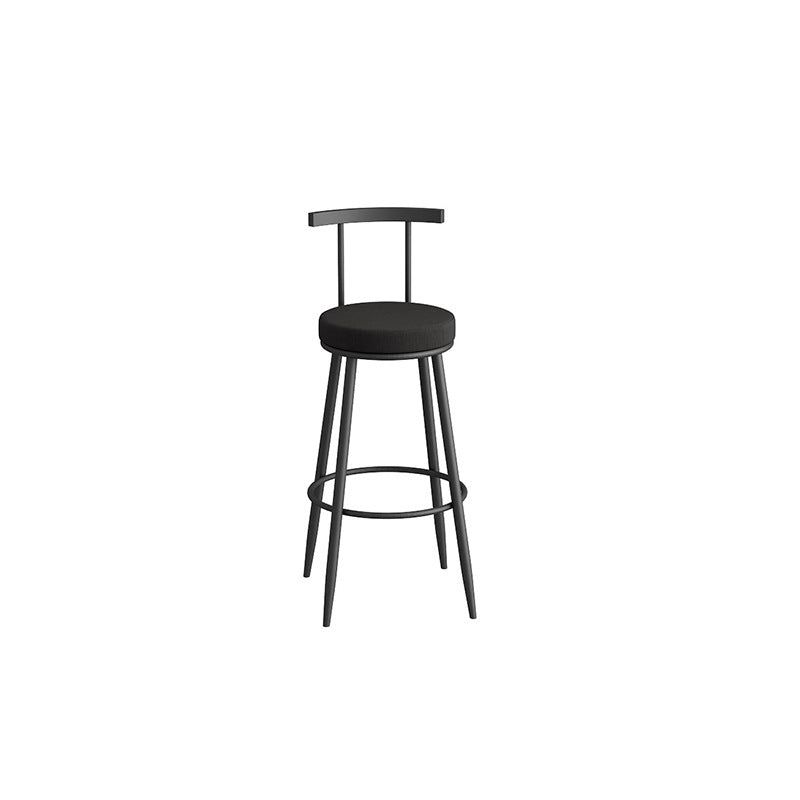 Glam Stone Bar Table Set 1/3 Pieces Round Counter Table for Indoor Black 30"H Stool (Single) Clearhalo 'Bar Furniture' 'furn' 'furn_home_bar_bar_sets' 'Furniture' 'Home Bars & Bar Sets' 'home_bar_bar_sets' 'Kitchen & Dining Furniture' 5690445
