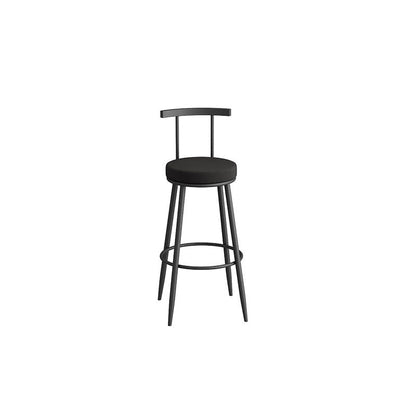Glam Stone Bar Table Set 1/3 Pieces Round Counter Table for Indoor Black 30"H Stool (Single) Clearhalo 'Bar Furniture' 'furn' 'furn_home_bar_bar_sets' 'Furniture' 'Home Bars & Bar Sets' 'home_bar_bar_sets' 'Kitchen & Dining Furniture' 5690445