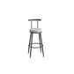 Glam Stone Bar Table Set 1/3 Pieces Round Counter Table for Indoor Black- Gray 29.5"H Stool (Single) Clearhalo 'Bar Furniture' 'furn' 'furn_home_bar_bar_sets' 'Furniture' 'Home Bars & Bar Sets' 'home_bar_bar_sets' 'Kitchen & Dining Furniture' 5690446