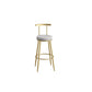 Glam Stone Bar Table Set 1/3 Pieces Round Counter Table for Indoor Gray-Gold 29.5"H Stool (Single) Clearhalo 'Bar Furniture' 'furn' 'furn_home_bar_bar_sets' 'Furniture' 'Home Bars & Bar Sets' 'home_bar_bar_sets' 'Kitchen & Dining Furniture' 5690452