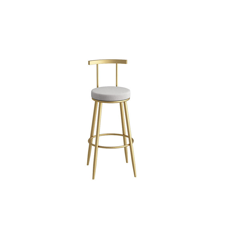 Glam Stone Bar Table Set 1/3 Pieces Round Counter Table for Indoor Gray-Gold 29.5"H Stool (Single) Clearhalo 'Bar Furniture' 'furn' 'furn_home_bar_bar_sets' 'Furniture' 'Home Bars & Bar Sets' 'home_bar_bar_sets' 'Kitchen & Dining Furniture' 5690452
