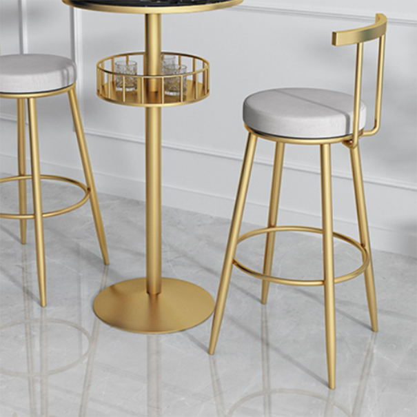 Glam Stone Bar Table Set 1/3 Pieces Round Counter Table for Indoor Clearhalo 'Bar Furniture' 'furn' 'furn_home_bar_bar_sets' 'Furniture' 'Home Bars & Bar Sets' 'home_bar_bar_sets' 'Kitchen & Dining Furniture' 5690453