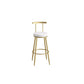 Glam Stone Bar Table Set 1/3 Pieces Round Counter Table for Indoor White-Gold 30"H Stool (Single) Clearhalo 'Bar Furniture' 'furn' 'furn_home_bar_bar_sets' 'Furniture' 'Home Bars & Bar Sets' 'home_bar_bar_sets' 'Kitchen & Dining Furniture' 5690454