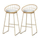 White Stone Top Table and Stool Set 1/2/5/7 Pieces Indoor Glam Counter Height Set Gold 30"H Stools (Set of 2) Clearhalo 'Bar Furniture' 'furn' 'furn_home_bar_bar_sets' 'Furniture' 'Home Bars & Bar Sets' 'home_bar_bar_sets' 'Kitchen & Dining Furniture' 5690500