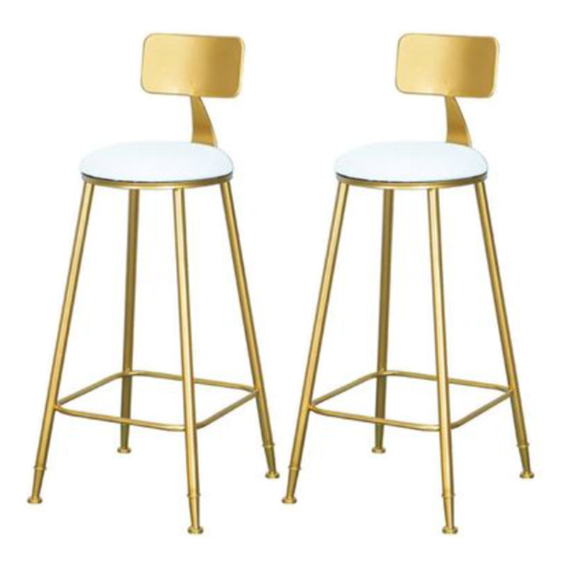 White Stone Top Table and Stool Set 1/2/5/7 Pieces Indoor Glam Counter Height Set White 30"H Stools (Set of 2) Clearhalo 'Bar Furniture' 'furn' 'furn_home_bar_bar_sets' 'Furniture' 'Home Bars & Bar Sets' 'home_bar_bar_sets' 'Kitchen & Dining Furniture' 5690503