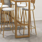White Stone Top Table and Stool Set 1/2/5/7 Pieces Indoor Glam Counter Height Set Clearhalo 'Bar Furniture' 'furn' 'furn_home_bar_bar_sets' 'Furniture' 'Home Bars & Bar Sets' 'home_bar_bar_sets' 'Kitchen & Dining Furniture' 5690509