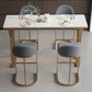 White Rectangle 1/2/3 Pieces Bar Stool and Table Set Indoor Glam Table and Stool Set Clearhalo 'Bar Furniture' 'furn' 'furn_home_bar_bar_sets' 'Furniture' 'Home Bars & Bar Sets' 'home_bar_bar_sets' 'Kitchen & Dining Furniture' 5690539