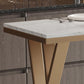 White Rectangle 1/2/3 Pieces Bar Stool and Table Set Indoor Glam Table and Stool Set Clearhalo 'Bar Furniture' 'furn' 'furn_home_bar_bar_sets' 'Furniture' 'Home Bars & Bar Sets' 'home_bar_bar_sets' 'Kitchen & Dining Furniture' 5690544