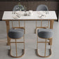 White Rectangle 1/2/3 Pieces Bar Stool and Table Set Indoor Glam Table and Stool Set Clearhalo 'Bar Furniture' 'furn' 'furn_home_bar_bar_sets' 'Furniture' 'Home Bars & Bar Sets' 'home_bar_bar_sets' 'Kitchen & Dining Furniture' 5690549
