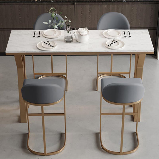 Weißes Rechteck 1/2/3 Stück Stuhl Stuhl und Tisch -Set in Indoor -Glamour -Tisch und Stuhlset