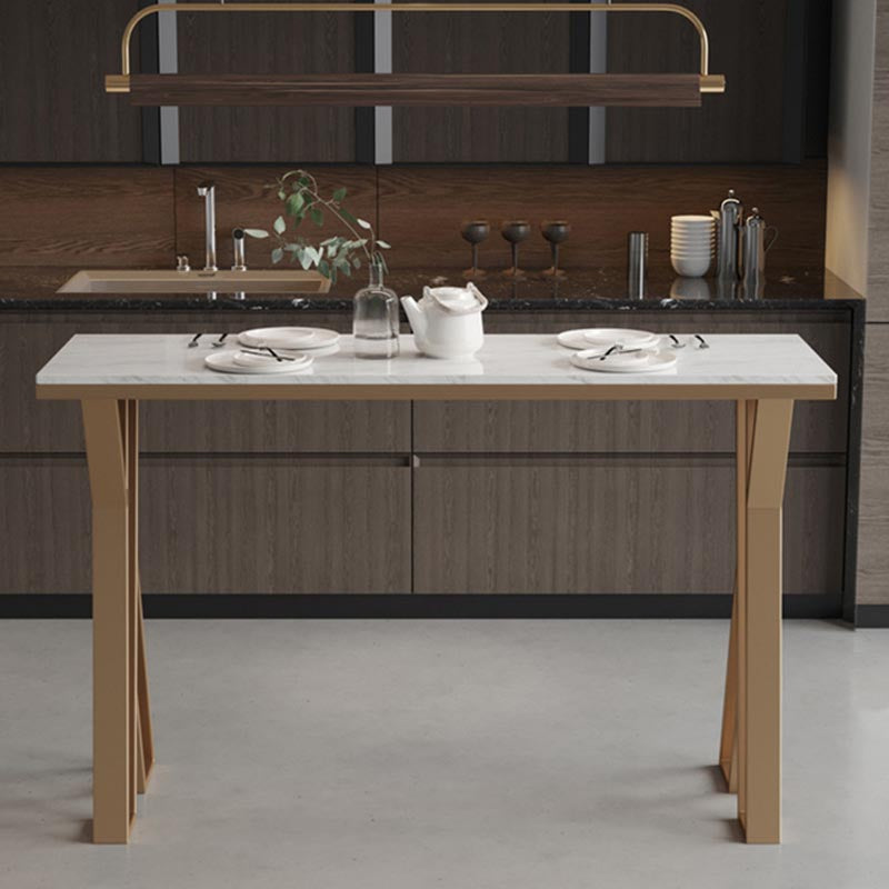 White Rectangle 1/2/3 Pieces Bar Stool and Table Set Indoor Glam Table and Stool Set Clearhalo 'Bar Furniture' 'furn' 'furn_home_bar_bar_sets' 'Furniture' 'Home Bars & Bar Sets' 'home_bar_bar_sets' 'Kitchen & Dining Furniture' 5690553