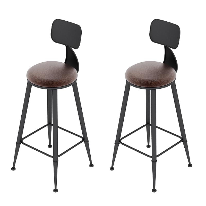 Industrial Solid Wood Bar Table Set 1/2/3/7 Pieces Counter Table with Upholstered Stools Black 30"H Stools (Set of 2) Clearhalo 'Bar Furniture' 'furn' 'furn_home_bar_bar_sets' 'Furniture' 'Home Bars & Bar Sets' 'home_bar_bar_sets' 'Kitchen & Dining Furniture' 5690563