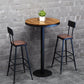 Industrial Solid Wood Bar Table Set 1/2/3/7 Pieces Counter Table with Upholstered Stools Clearhalo 'Bar Furniture' 'furn' 'furn_home_bar_bar_sets' 'Furniture' 'Home Bars & Bar Sets' 'home_bar_bar_sets' 'Kitchen & Dining Furniture' 5690566
