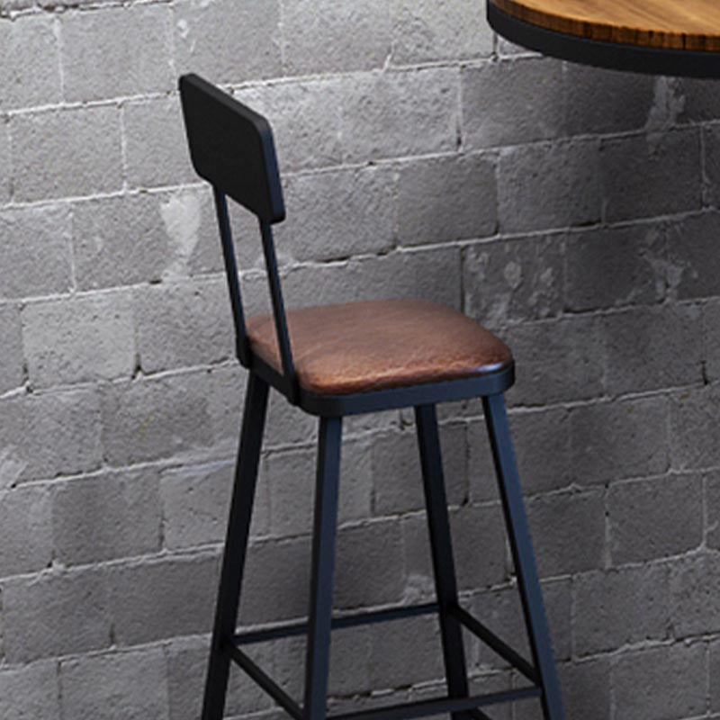 Industrial Solid Wood Bar Table Set 1/2/3/7 Pieces Counter Table with Upholstered Stools Clearhalo 'Bar Furniture' 'furn' 'furn_home_bar_bar_sets' 'Furniture' 'Home Bars & Bar Sets' 'home_bar_bar_sets' 'Kitchen & Dining Furniture' 5690573