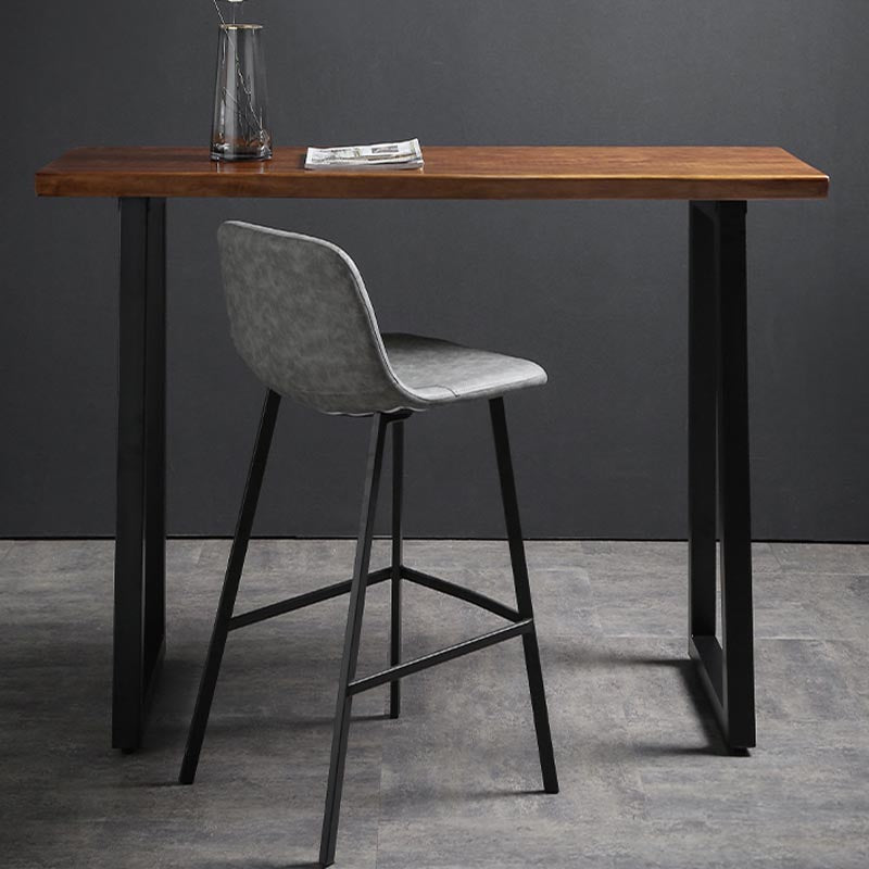 Juego de mesa de bar moderna, mesa de bar de madera maciza de 1/2/3 piezas con taburetes de bar tapizados
