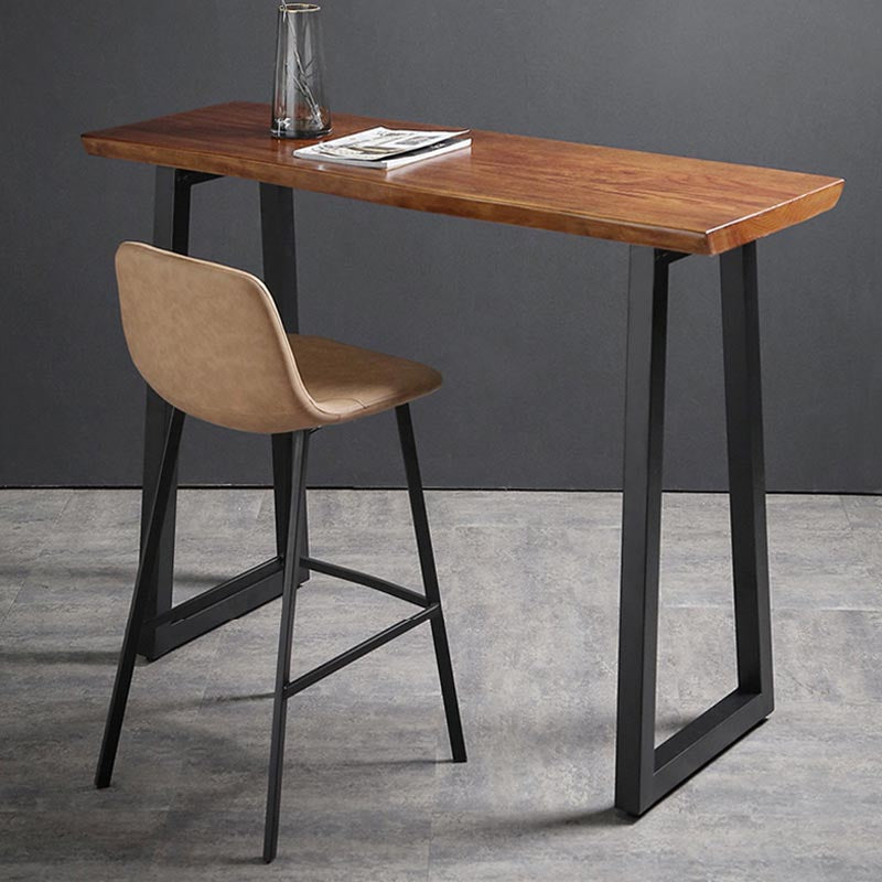 Juego de mesa de bar moderna, mesa de bar de madera maciza de 1/2/3 piezas con taburetes de bar tapizados