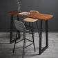 Juego de mesa de bar moderna, mesa de bar de madera maciza de 1/2/3 piezas con taburetes de bar tapizados