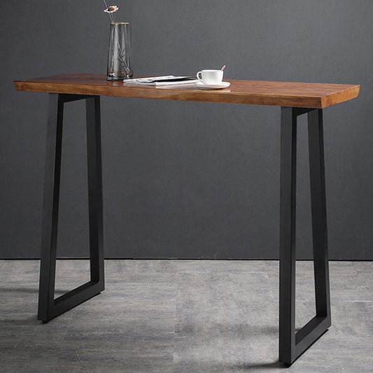 Moderner Stangentisch -Set 1/2/3 PCs Massivholz -Bar -Tisch mit gepolsterten Stangenhocker