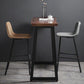 Juego de mesa de bar moderna, mesa de bar de madera maciza de 1/2/3 piezas con taburetes de bar tapizados
