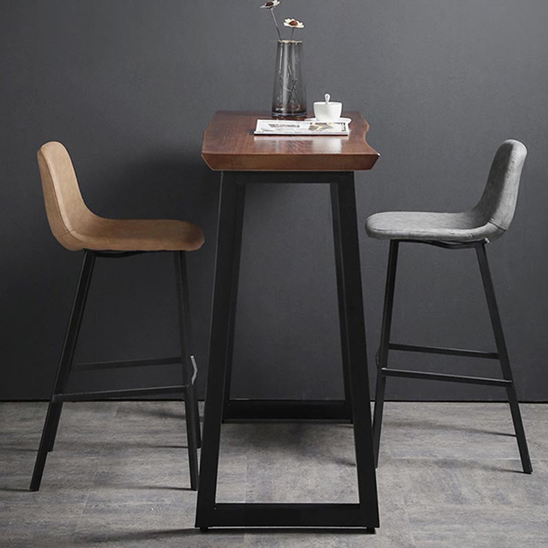 Juego de mesa de bar moderna, mesa de bar de madera maciza de 1/2/3 piezas con taburetes de bar tapizados