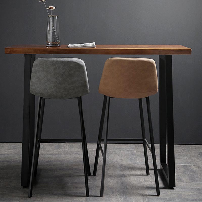 Juego de mesa de bar moderna, mesa de bar de madera maciza de 1/2/3 piezas con taburetes de bar tapizados