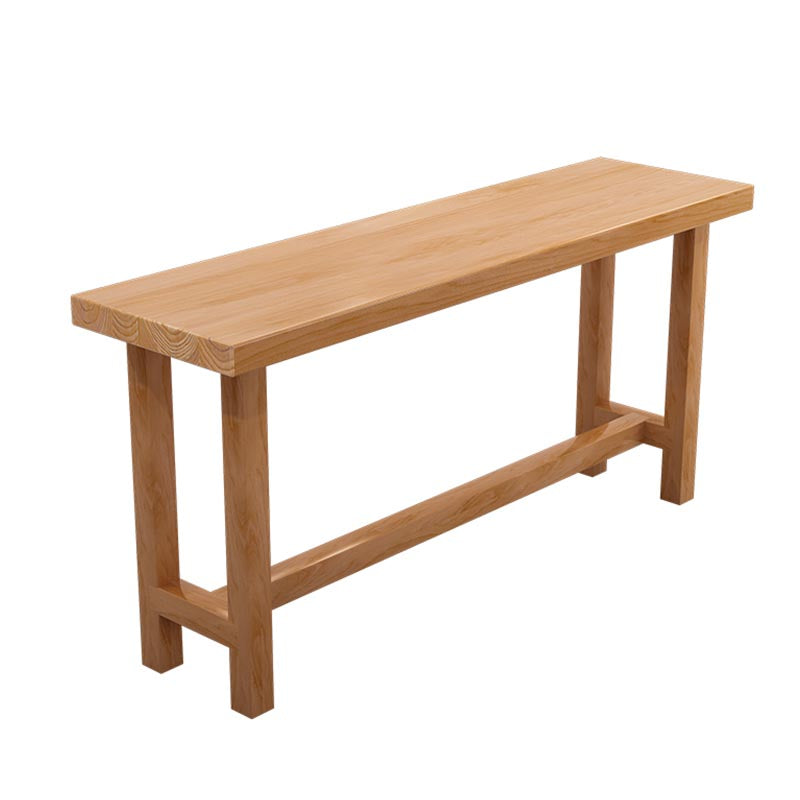 Rectangular Bar Pub Table Set 1/2/5/6/11 Pcs Solid Wood Bar Table and Bar Stools Wood 118"L x 18"W Clearhalo 'Bar Furniture' 'furn' 'furn_home_bar_bar_sets' 'Furniture' 'Home Bars & Bar Sets' 'home_bar_bar_sets' 'Kitchen & Dining Furniture' 5690645