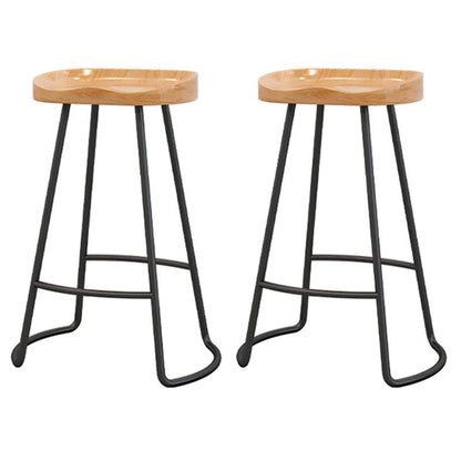 Rectangular Bar Pub Table Set 1/2/5/6/11 Pcs Solid Wood Bar Table and Bar Stools Natural 29.5"H Stool (Set of 2) Clearhalo 'Bar Furniture' 'furn' 'furn_home_bar_bar_sets' 'Furniture' 'Home Bars & Bar Sets' 'home_bar_bar_sets' 'Kitchen & Dining Furniture' 5690648