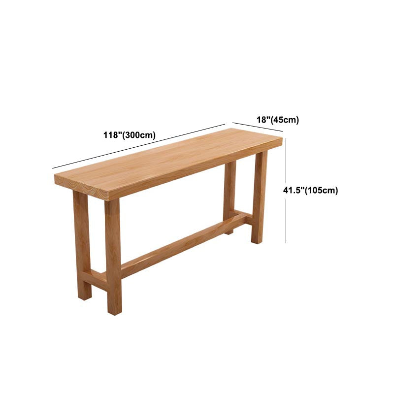 Rectangular Bar Pub Table Set 1/2/5/6/11 Pcs Solid Wood Bar Table and Bar Stools Clearhalo 'Bar Furniture' 'furn' 'furn_home_bar_bar_sets' 'Furniture' 'Home Bars & Bar Sets' 'home_bar_bar_sets' 'Kitchen & Dining Furniture' 5690669