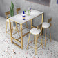Glam 1/2/3/5 Pieces Counter Set Coffee Shop Trestle Stone Table and Stool Set
