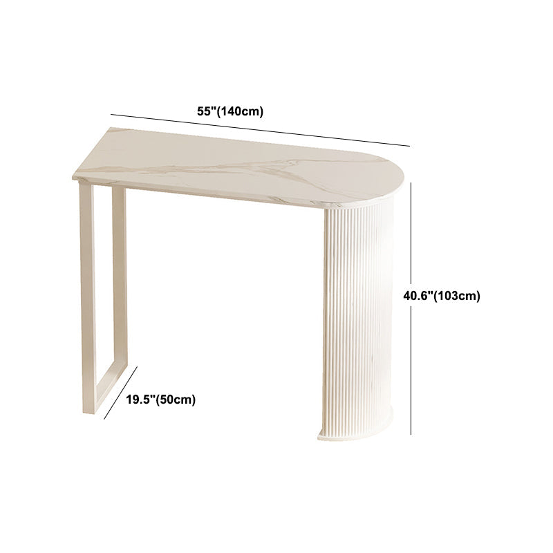 Contemporary Bar Table Set 1/2/3 Pcs White Stone Bar Table with Stools Clearhalo 'Bar Furniture' 'furn' 'furn_home_bar_bar_sets' 'Furniture' 'Home Bars & Bar Sets' 'home_bar_bar_sets' 'Kitchen & Dining Furniture' 5690716