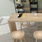 Juego de mesa de Bar rectangular moderna de madera maciza, mesa de mostrador de 1/7 piezas con taburetes sin respaldo
