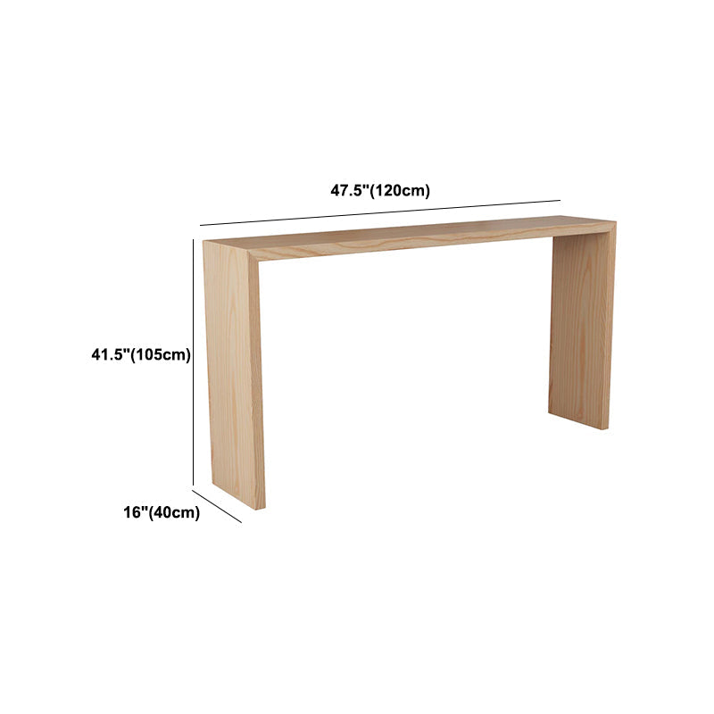 Juego de mesa de Bar rectangular moderna de madera maciza, mesa de mostrador de 1/7 piezas con taburetes sin respaldo