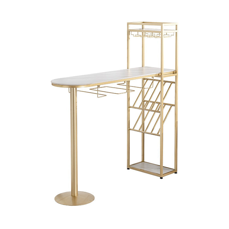 Juego de comedor de pub moderno, mesa de bar de piedra de 1/2/3 piezas con taburetes ajustables